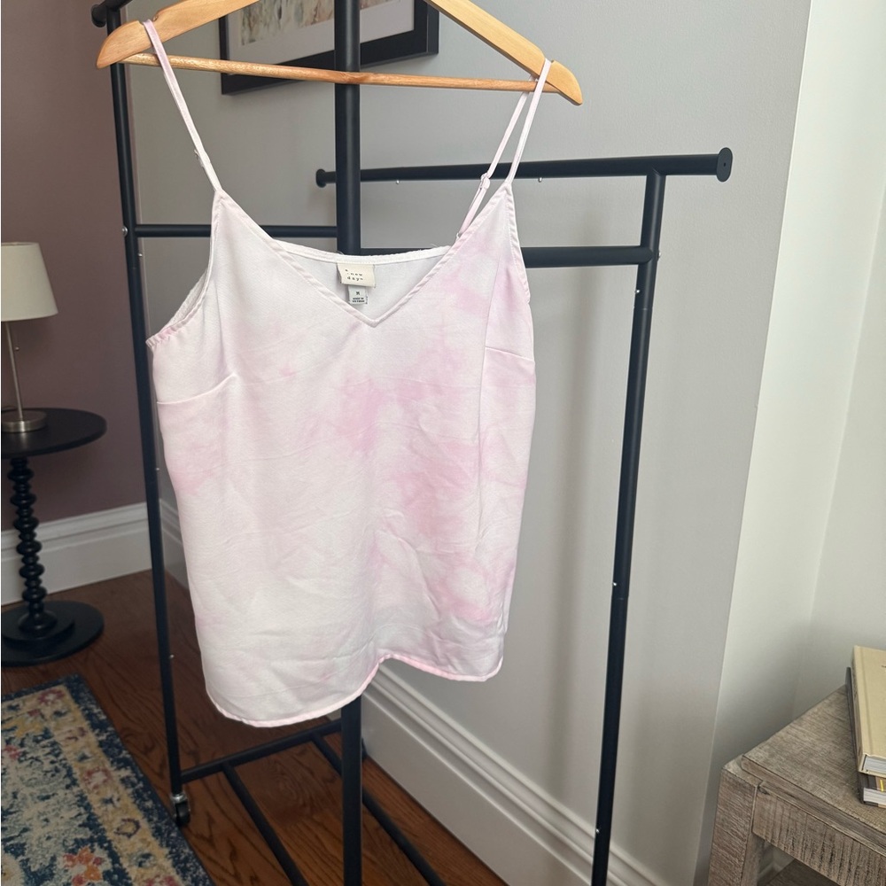 a new day Pale Pink Tie-Dye Satin Cami